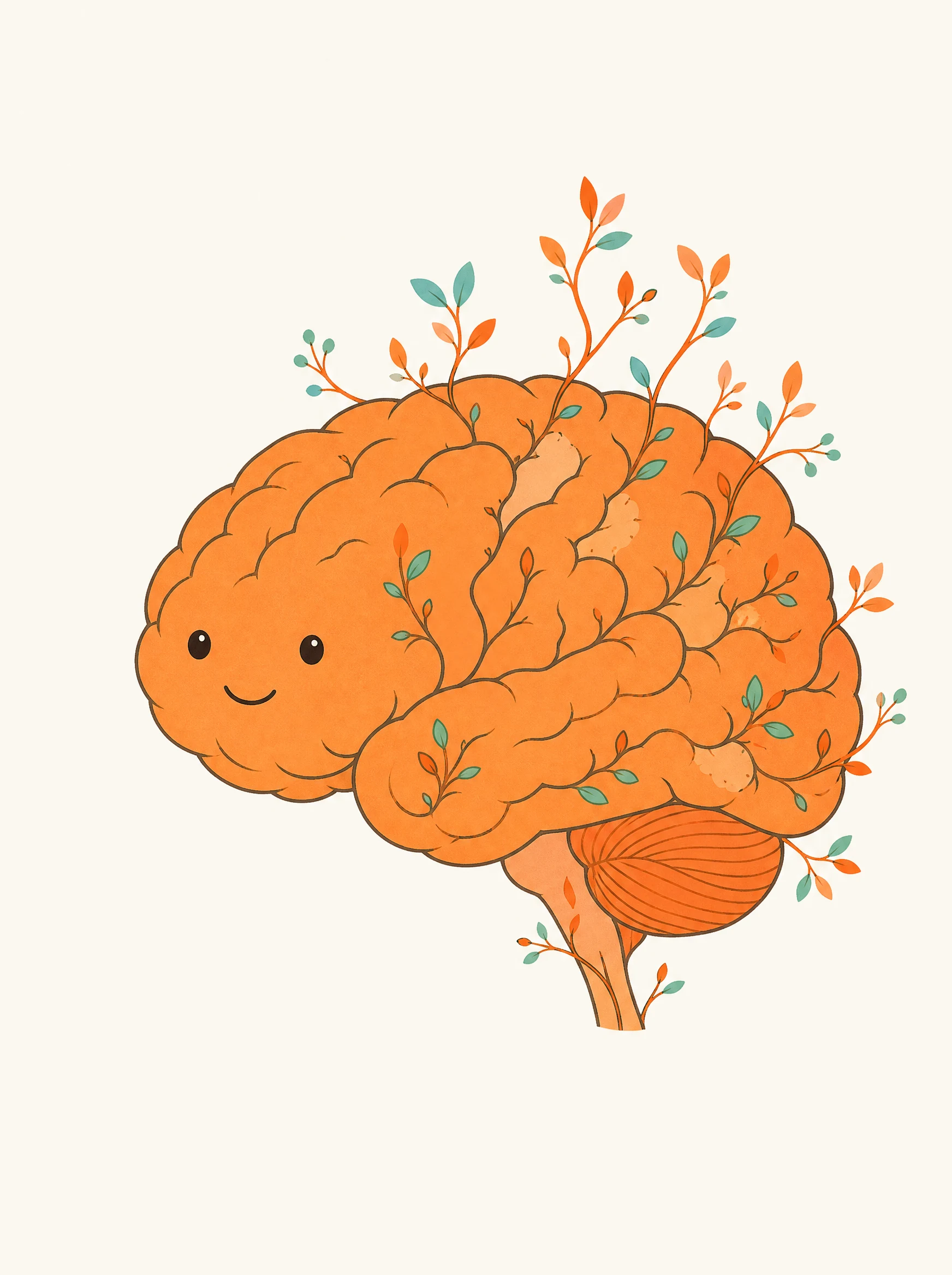 A brain healing and growing new branches, symbolizing the brain's capacity to reverse the effects of narcissistic abuse